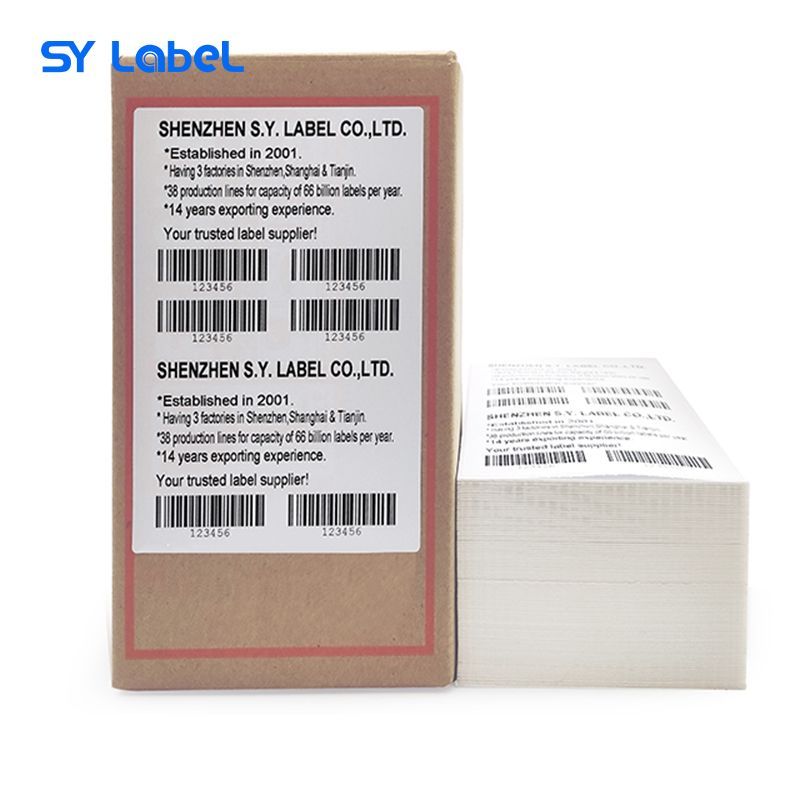 Zebra Compatible Label 4" x 6" x 500pcs fanfold