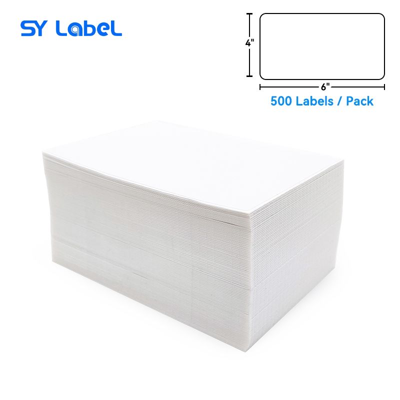 Zebra Compatible Label 4" x 6" x 500pcs fanfold