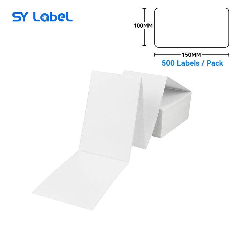 Zebra Compatible Label 100mm x 150mm x 500pcs fanfold