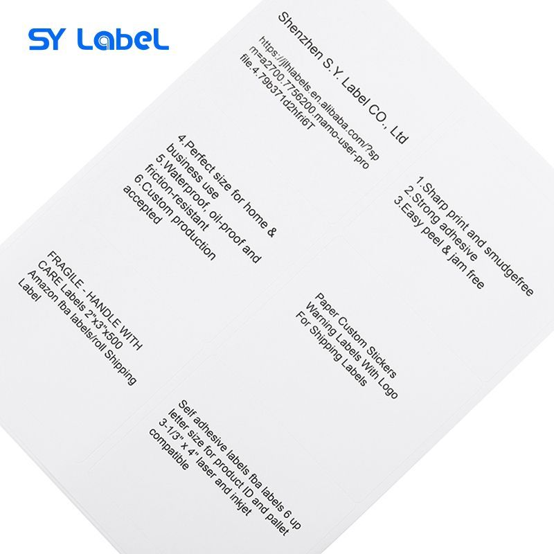 Inkjet & Laser Label-Letter Size Label 6ups 5164